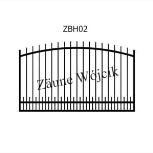zaunmuster bogenform mit halbrahmen zaune aus polen zaune wójcik zbh02