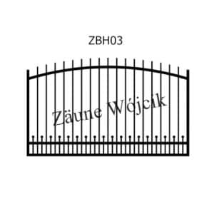 zaunmuster bogenform mit halbrahmen zaune aus polen zaune wójcik zbh03
