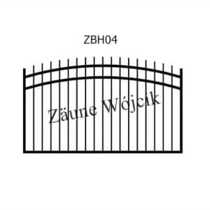 zaunmuster bogenform mit halbrahmen zaune aus polen zaune wójcik zbh04