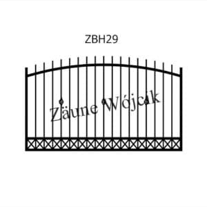 zaunmuster bogenform mit halbrahmen zaune aus polen zaune wójcik zbh29