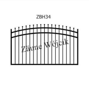 zaunmuster bogenform mit halbrahmen zaune aus polen zaune wójcik zbh34