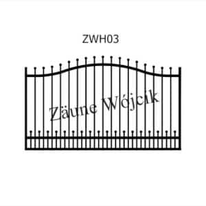 zaunmuster wellenform mit halbrahmen zaune aus polen zaune wójcik zwh03