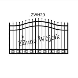 zaunmuster wellenform mit halbrahmen zaune aus polen zaune wójcik zwh20