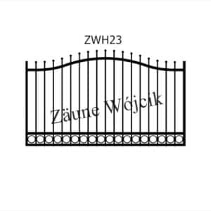 zaunmuster wellenform mit halbrahmen zaune aus polen zaune wójcik zwh23