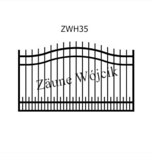 zaunmuster wellenform mit halbrahmen zaune aus polen zaune wójcik zwh35