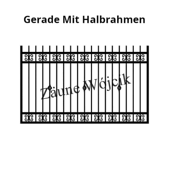gerade mit halbrahmen zaunmuster zaune aus polen zaune wójcik