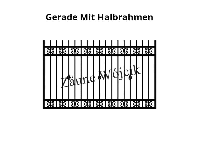gerade mit halbrahmen zaunmuster zaune aus polen zaune wójcik