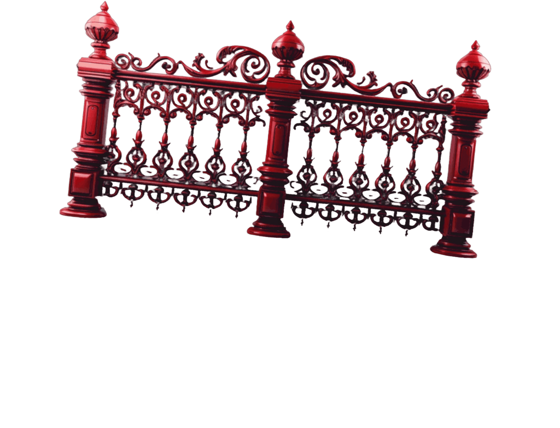 roter schmiedeeisenzaun zaune wojcik