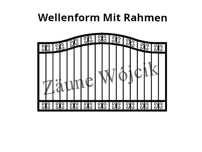 wellenform mit rahmen zaunmuster zaune aus polen zaune wójcik